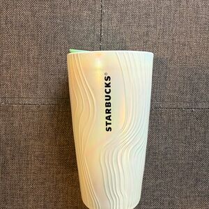 Starbucks Gold and White Tumbler